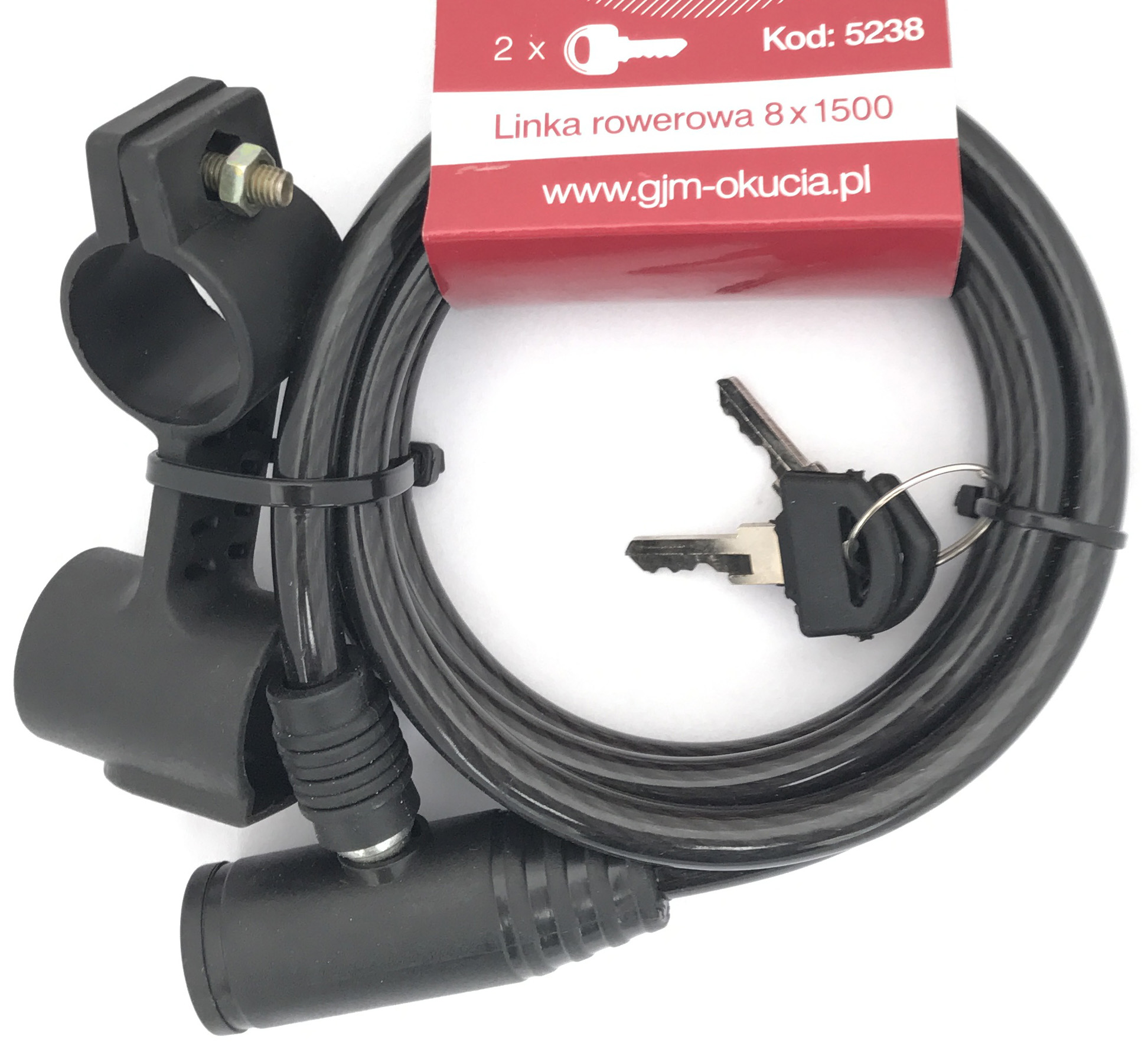 

Linka Rowerowa Spiralna Klucz Uchwyt Gjm 150 cm