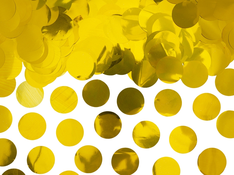 

Konfetti do balonów Metaliczne Kółka Gold 15g