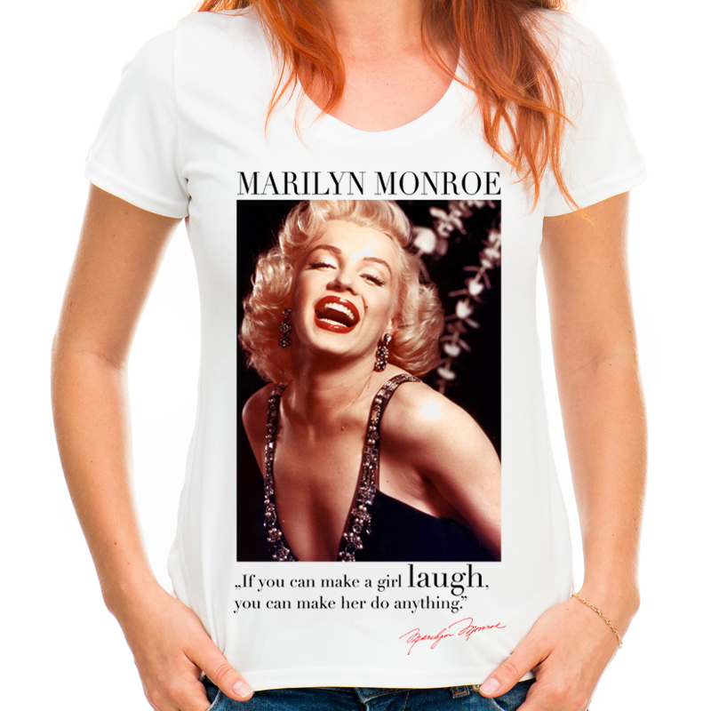 

Koszulka z Marilyn Monroe na walentynki prezent Xs