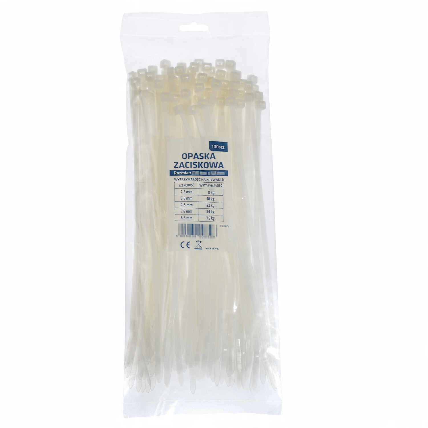 

Opaski zaciskowe "Standard 300x4,8mm Bi