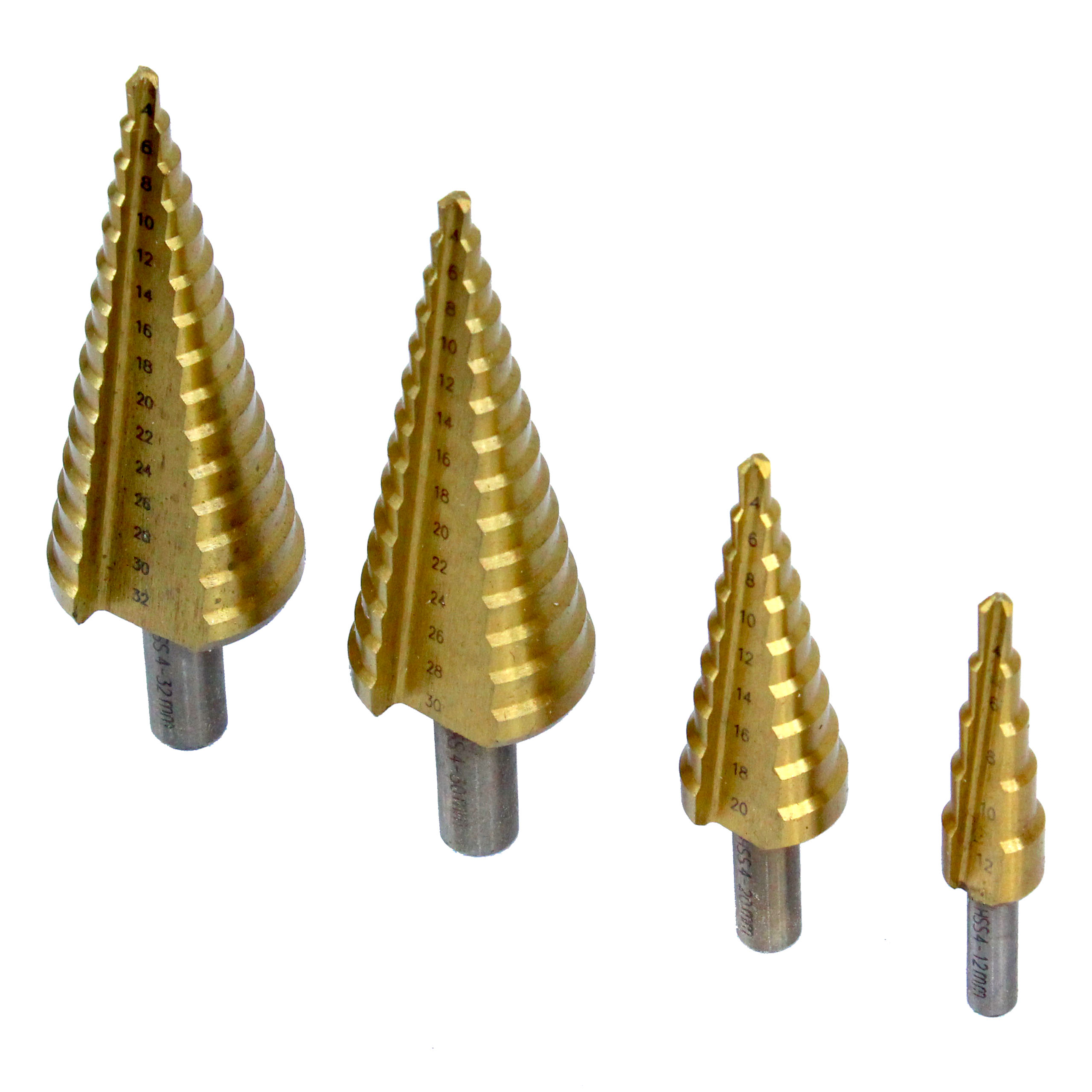 

Zestaw Wiertło Stopniowe Stożkowe Tytan 4-32mm 4el