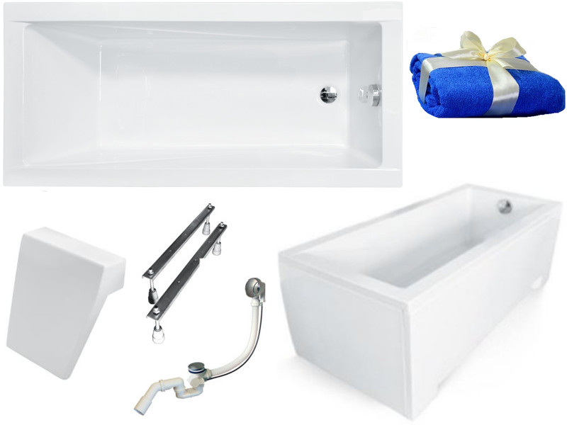 

Besco Modern Wanna 150x70 Obudowa Syfon Zagłówek