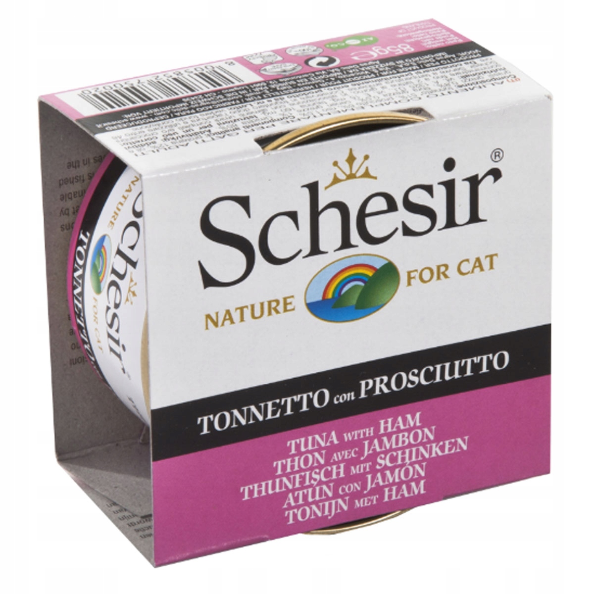 4 x Schesir tuna šunka želé 85 g krmivo krmivo pro kočky