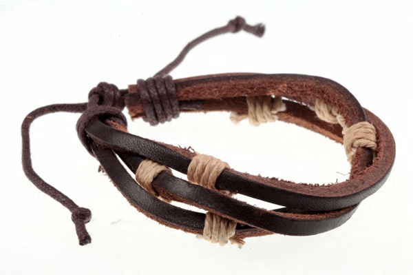 

Bg 2242 Bransoletka Męska Rzemień 8cm
