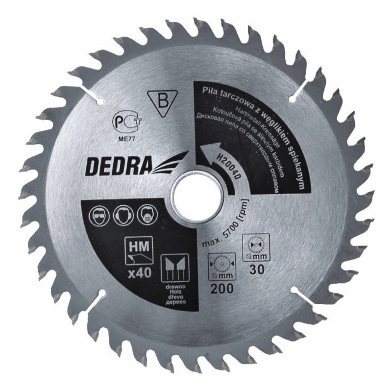 

Piła tarczowa do drewna 350/30/mm 40z Dedra H35040