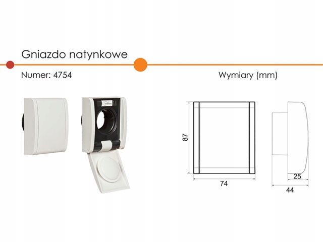 GNIAZDO SSĄCE natynkowe 4754 Odkurzacz Centralny EAN (GTIN) 0081129853821