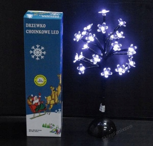 ŚWIECĄCE DRZEWKO SZCZĘŚCIA 35cm 24 LED ( WH) + BAT Marka inna