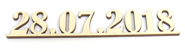 

Data Ozdoba Decoupage Wys. 9cm Ślub Wesele EV22