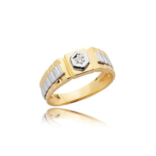 

Sygnet złoty męski S24 z brylantem 0,04ct
