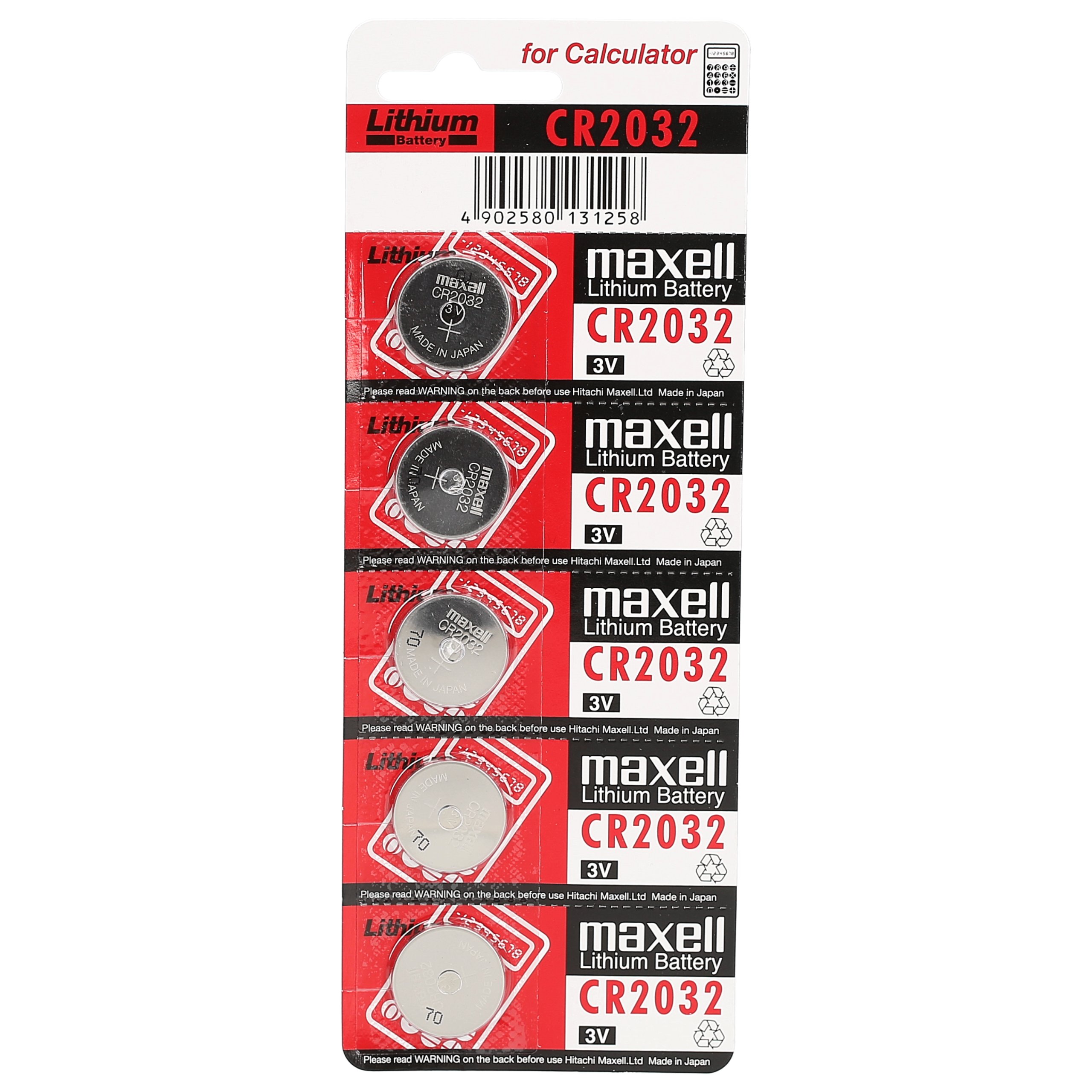 5x Bateria litowa MAXELL CR2032 CR 2032 Symbol baterii CR2032
