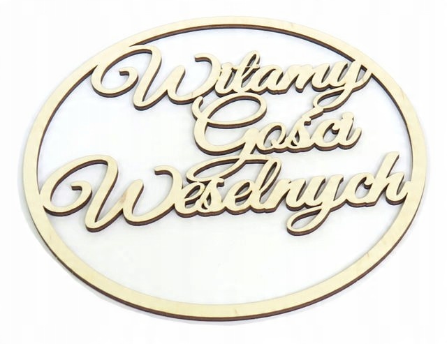 

Obręcz Koło Dekor Witamy Gości Weselnych 30cm DV73