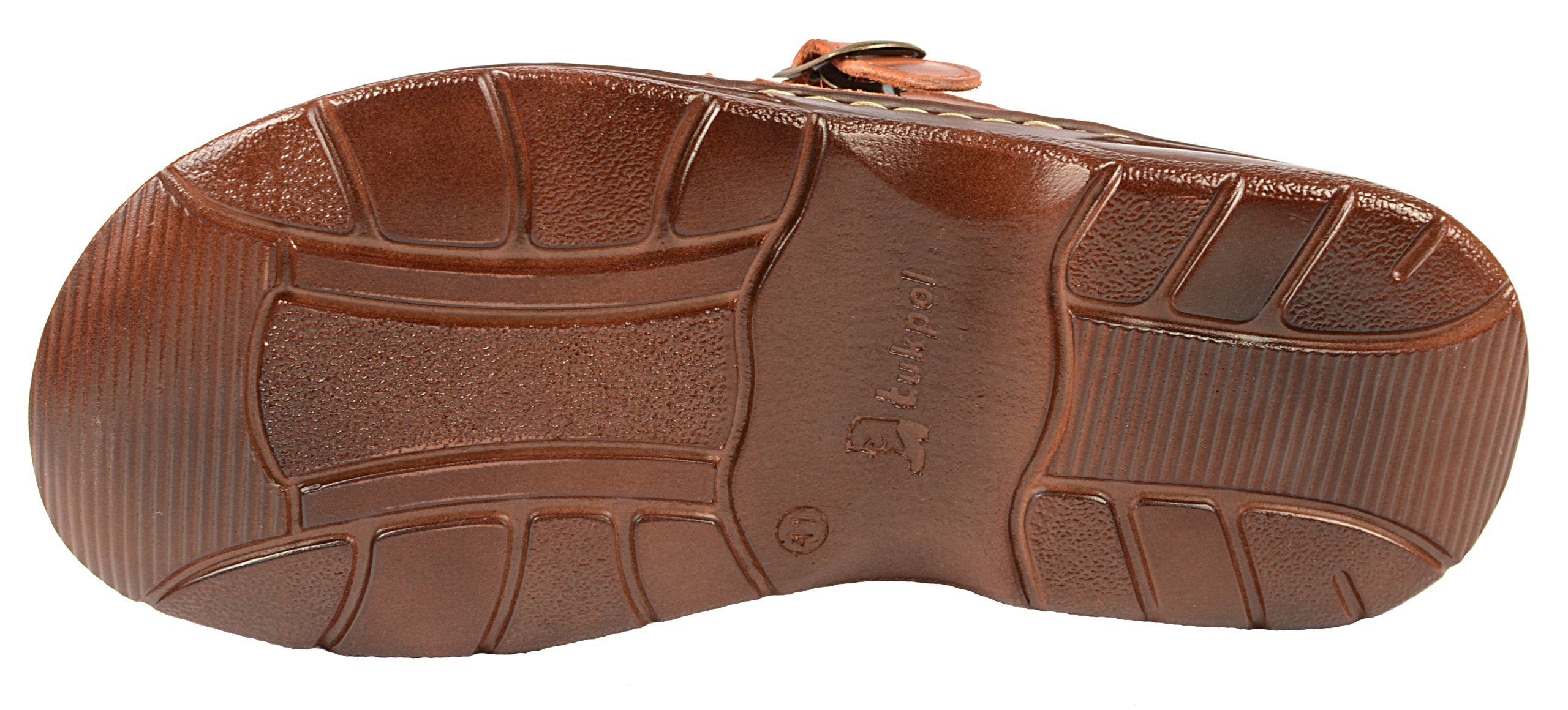 KLAPKI SKÓRA MĘSKIE ORTOPEDYCZNE 806 ŁUKPOL 43 Kolor brązowy