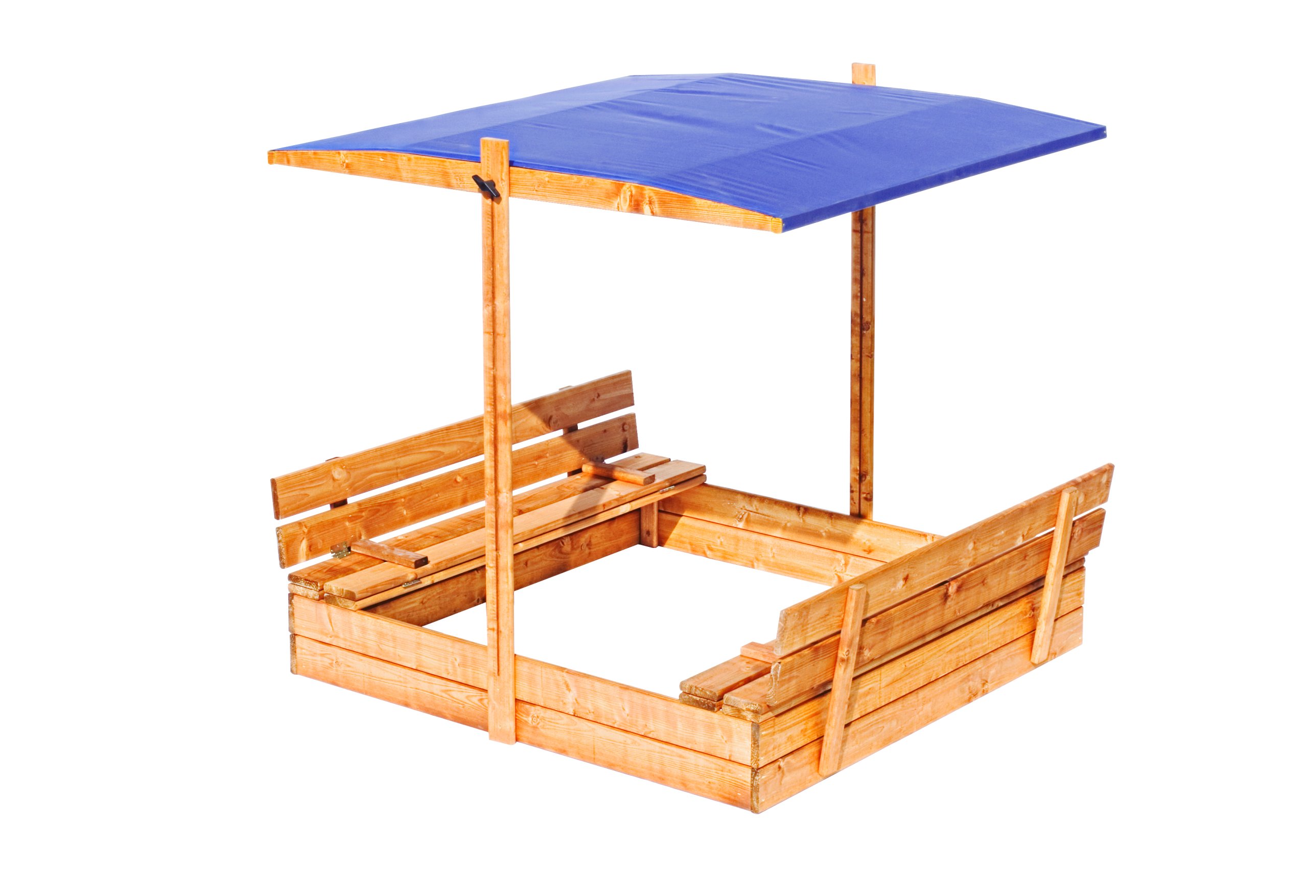 Piaskownica drewniana zamykana z daszkiem 120 x120 Materiał drewno