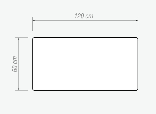 Podkładka na biurko 60x120cmx2,2mm ANTYPOŚLIZGOWA Szerokość przestrzeni na nogi 120 cm