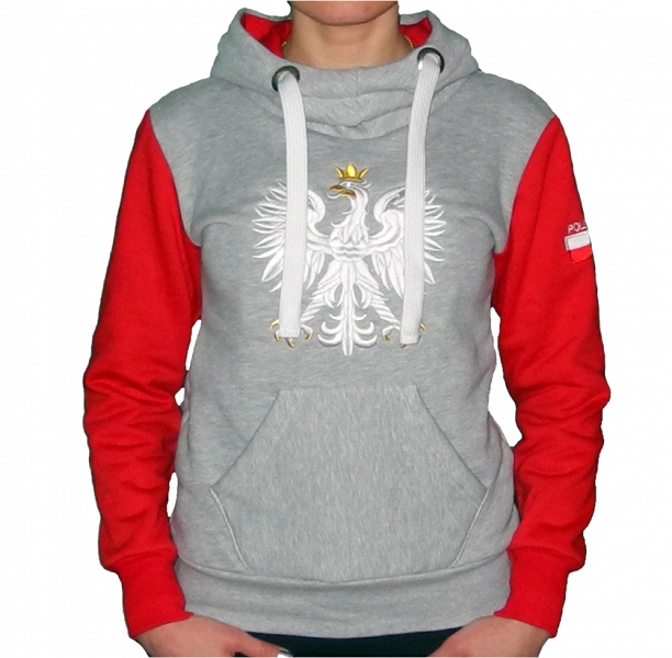 

Bluza Kangur Damska Kibica Polski Z Kapturem r. Xs