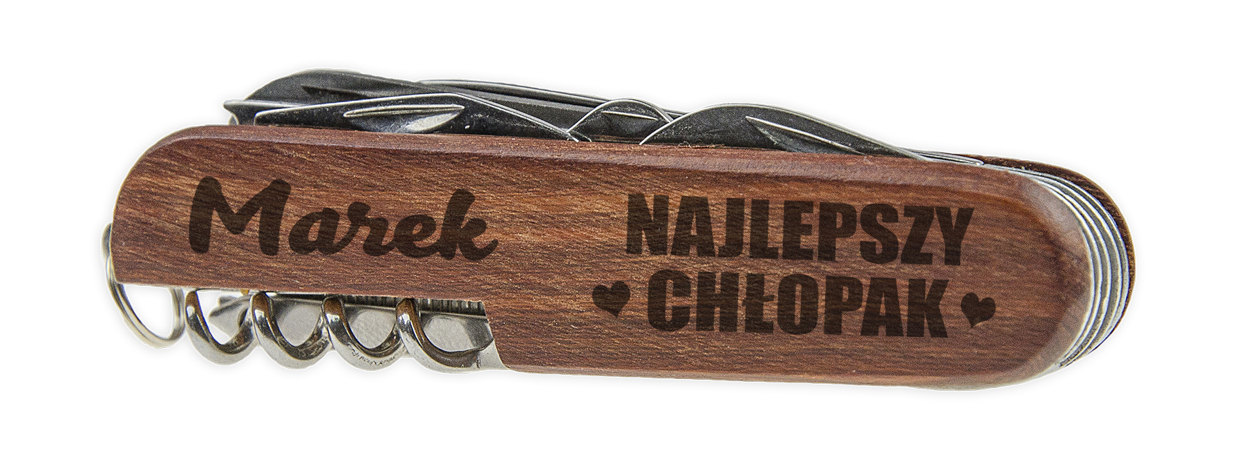 SCYZORYK MULTITOOL Z IMIENIEM NA DZIEŃ CHŁOPAKA PREZENT Z GRAWEREM Liczba dodatkowych narzędzi 9