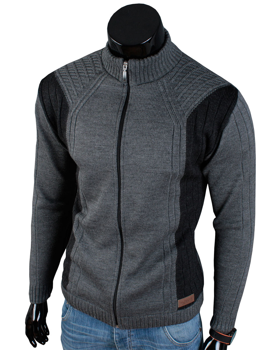 SWETER Rozpinany ZAMEK N58 Grafit__3XL_PRODUKT_PL Marka inna