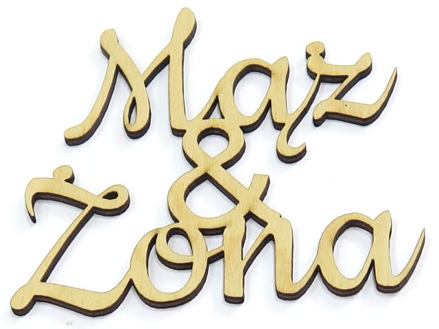 

Sklejka Decoupage Napis Dekor Mąż & Żona DE12