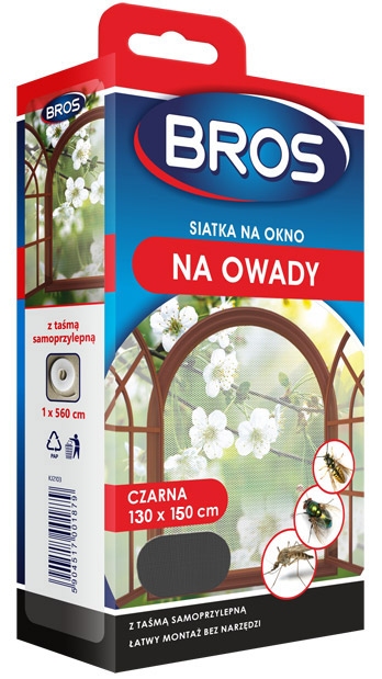 

Siatka Na Okno Przeciw Owadom-czarna 130X150 Bros