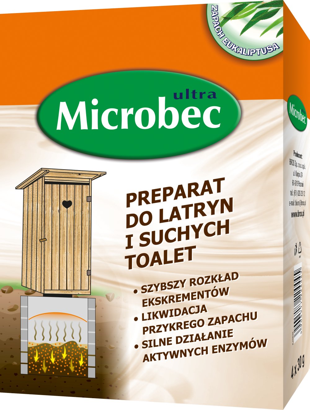 

Microbec Do Latryn I Suchych Toalet 4X30 G