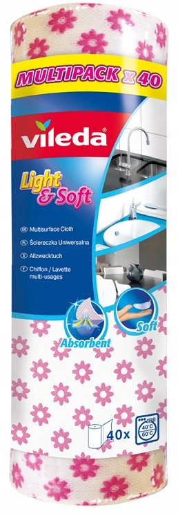 

Ściereczka Vileda Light Soft Ścierka rolka 40 szt