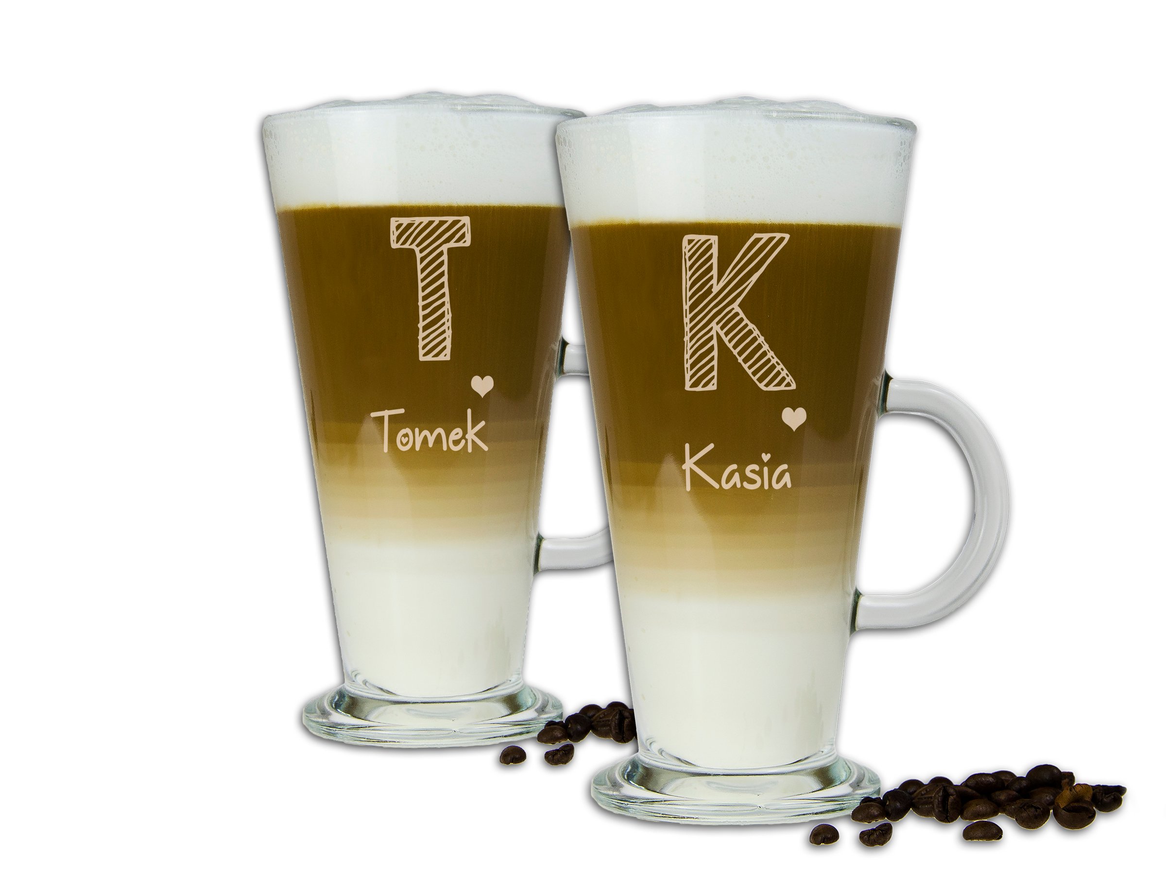 

Szklanki Latte Dla Par Grawer Z Imionami 455ml