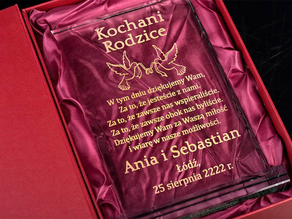 PODZIĘKOWANIE-A RODZICÓW CHRZESTNYCH DZIADKÓW ETUI Marka Grawernia24