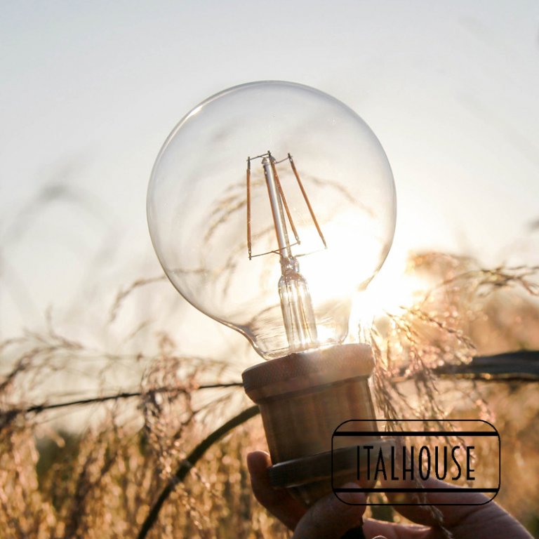 MOCNA ŻARÓWKA DUŻA LED FILAMENT 6W G95 AMBER Moc 6 W