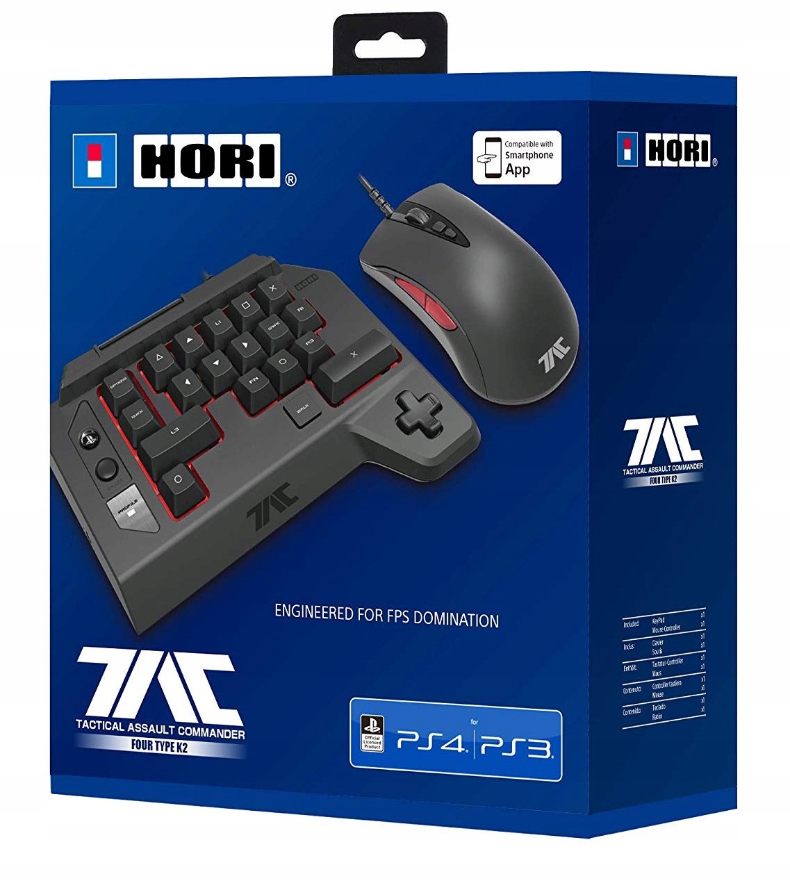 HORI PS4 Tac FOUR K2 мышь + клавиатура / лицензия