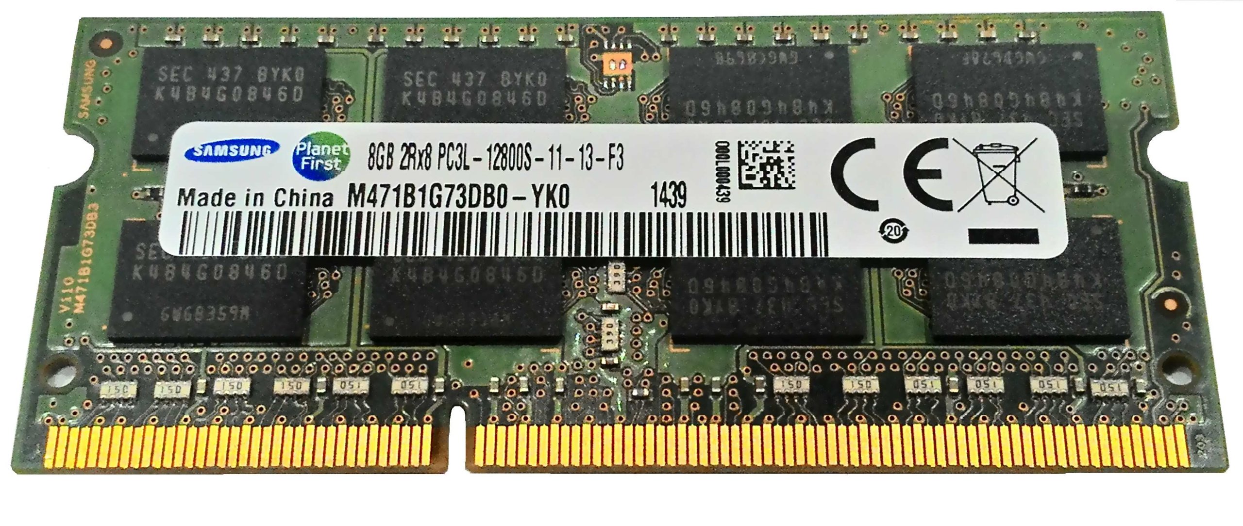 RAM Samsung 8GB 2Rx8 PC3L-12800S-11-13-F3 SO-DIMM - 7385279627 ...