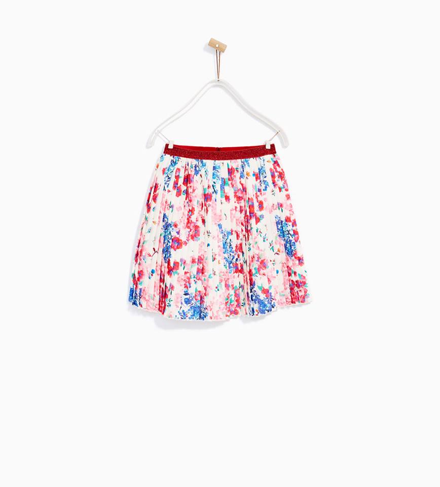 ZARA spódniczka PLISOWANA kwiecista 134 140 BŁĘKIT ZARA spódniczka PLISOWANA kwiecista 134 140 BŁĘKIT