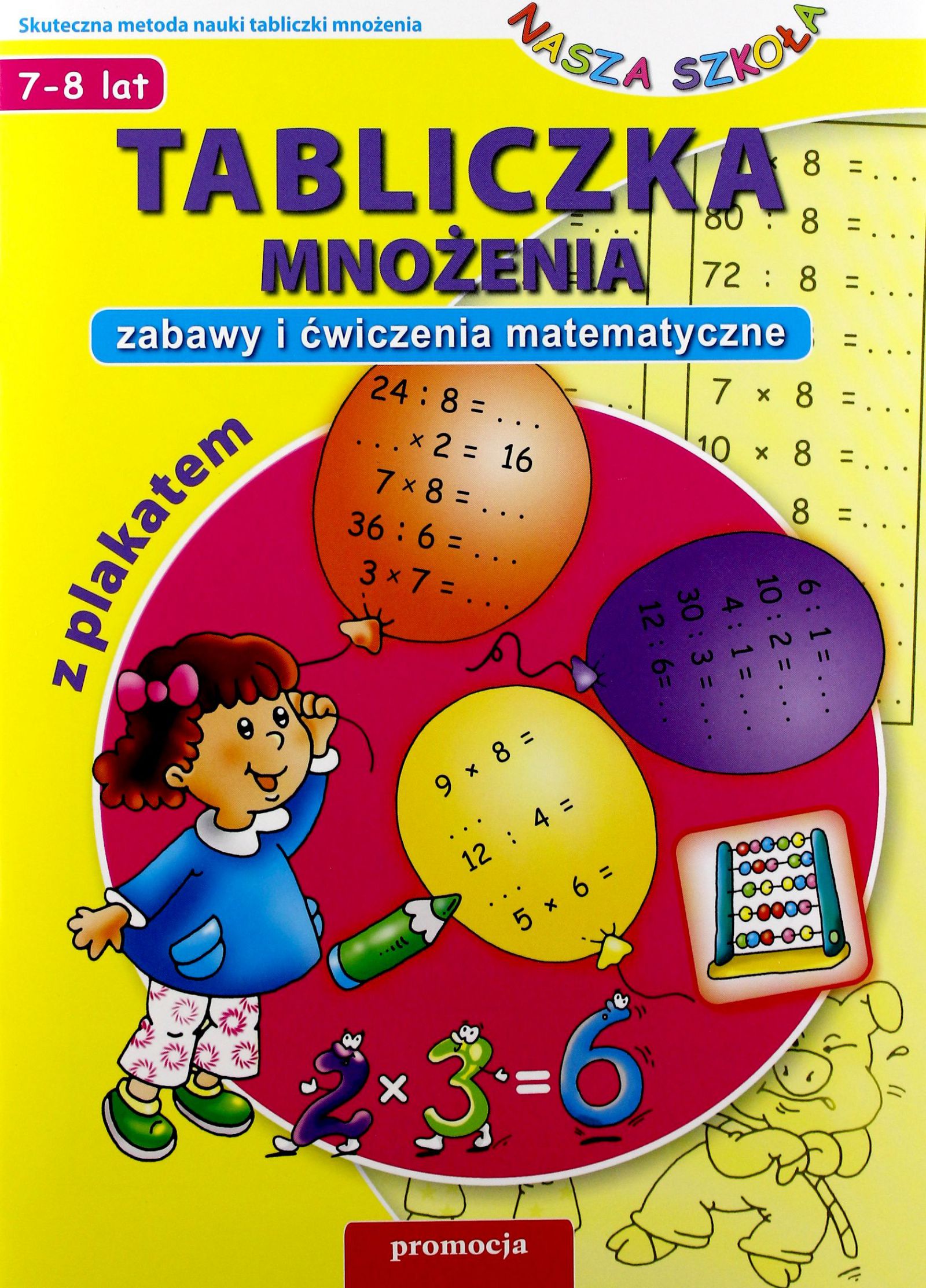 Pomysł Na Plakat O Tabliczce Mnożenia TABLICZKA MNOŻENIA Z PLAKATEM (7-8 LAT) (2 - 5804621927 - oficjalne