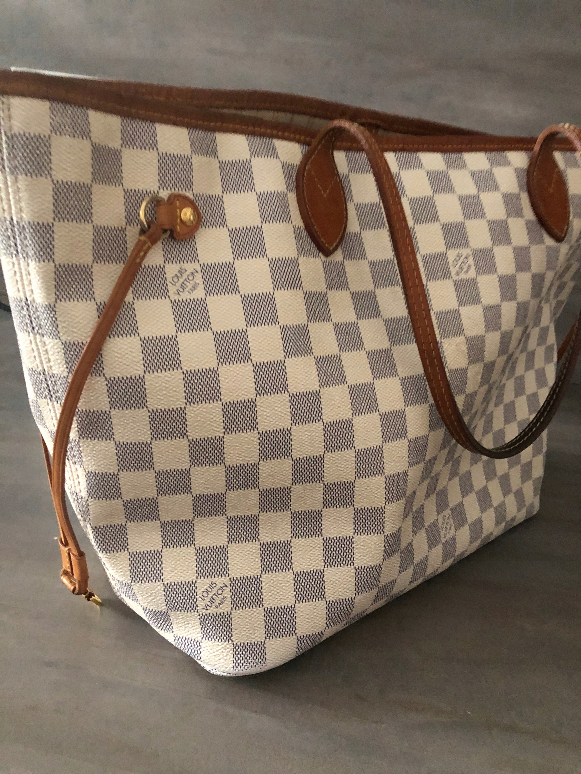 LOUIS VUITTON Neverfull MM Damier WomenTote Bag Brown Discontinued