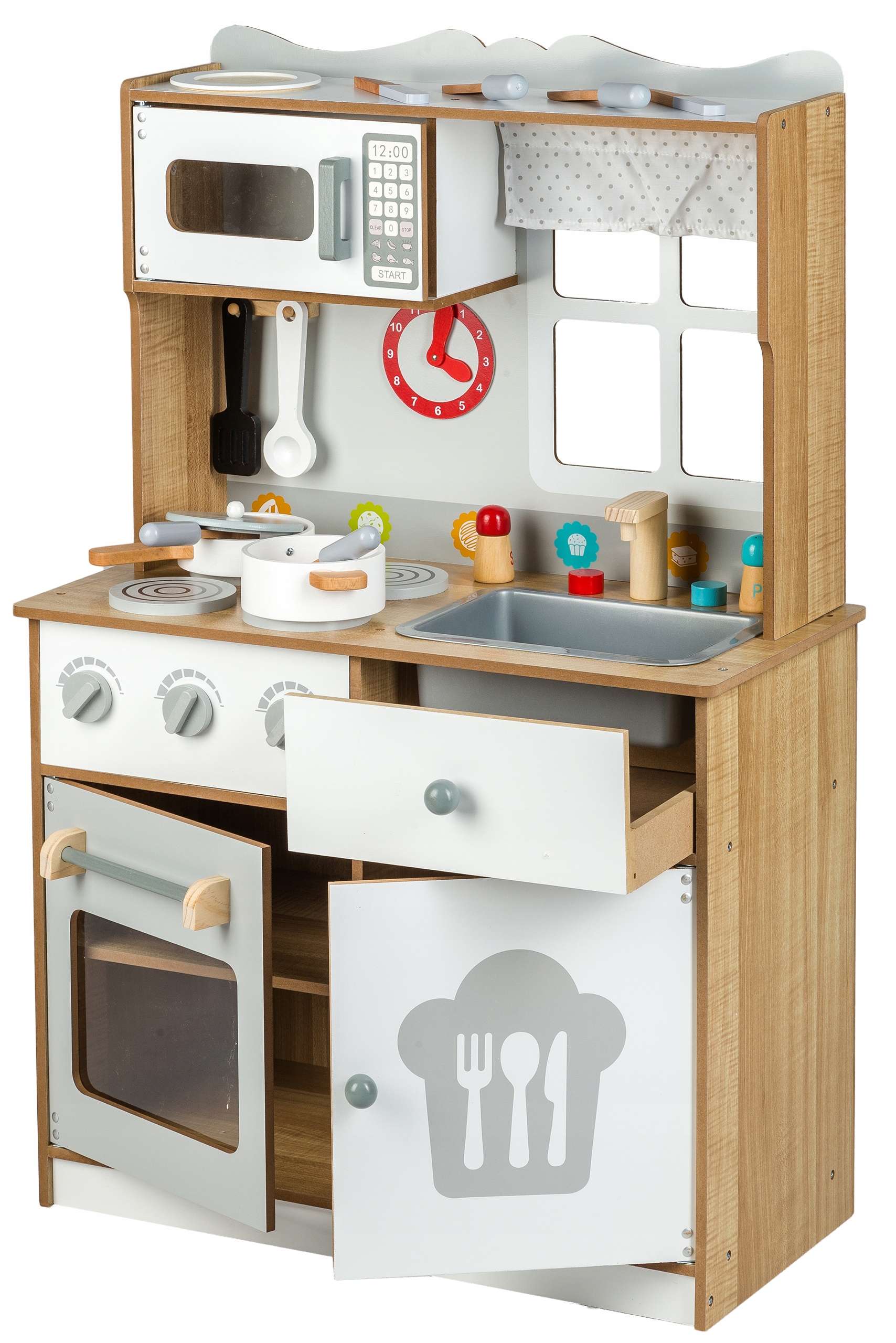Drewniana Kuchnia Kuchenka Zestaw Zabawki Ecotoys 7572157913 Drewniana Kuchnia Kuchenka Zestaw Zabawki Ecotoys 7572157913
