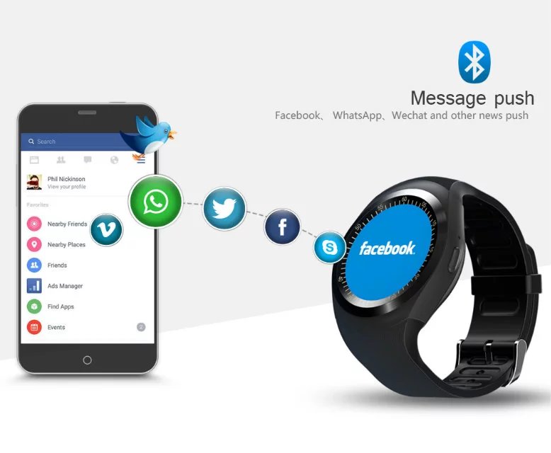 G2 Bluetooth Smart Watch WristWatch Smartwatch Pedometer