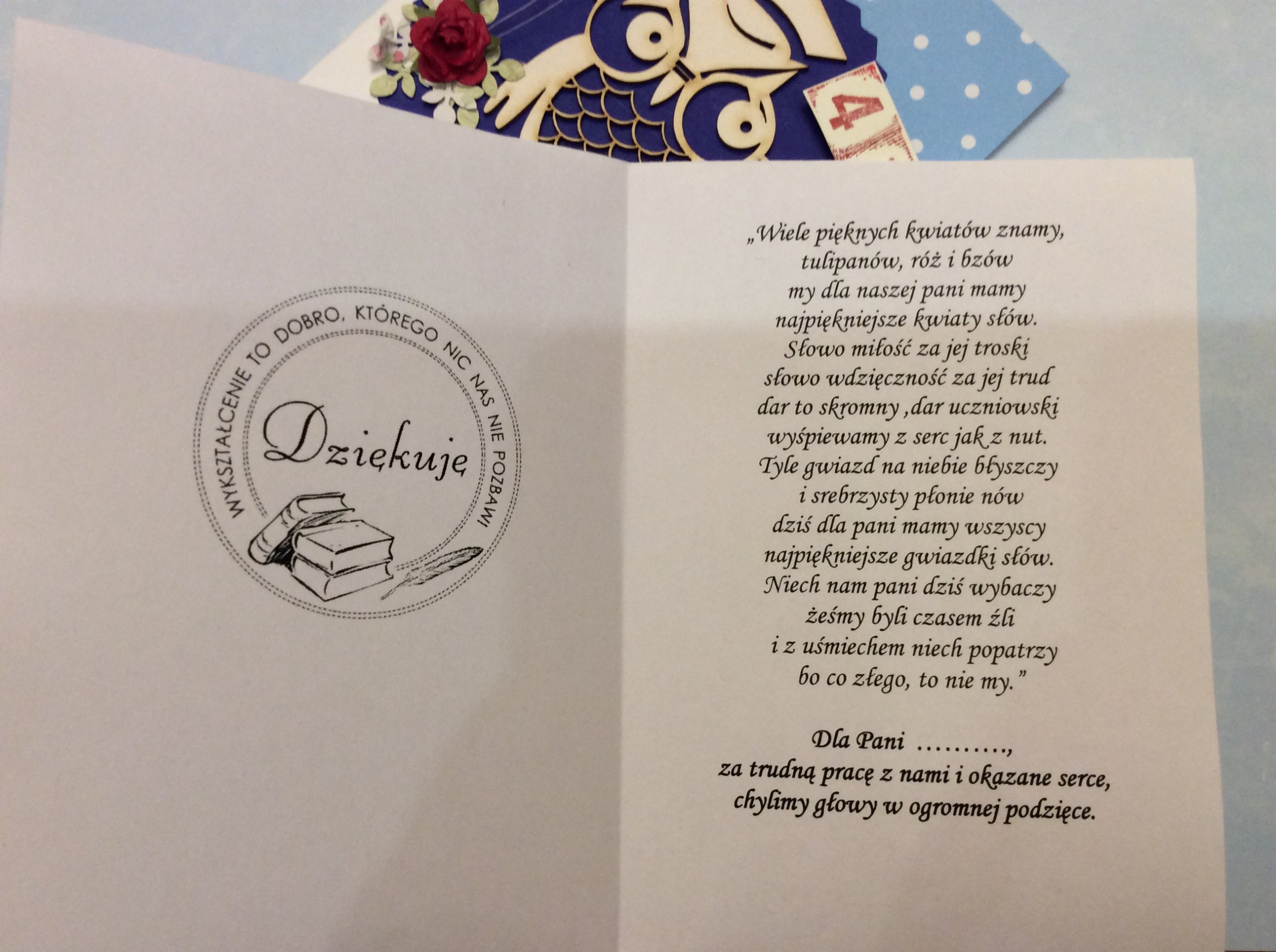 Podziękowania Dla Wychowawcy Na Koniec Roku Wiersz Na Zakonczenie Roku Dla Wychowawcy - Wiersz Obrazu