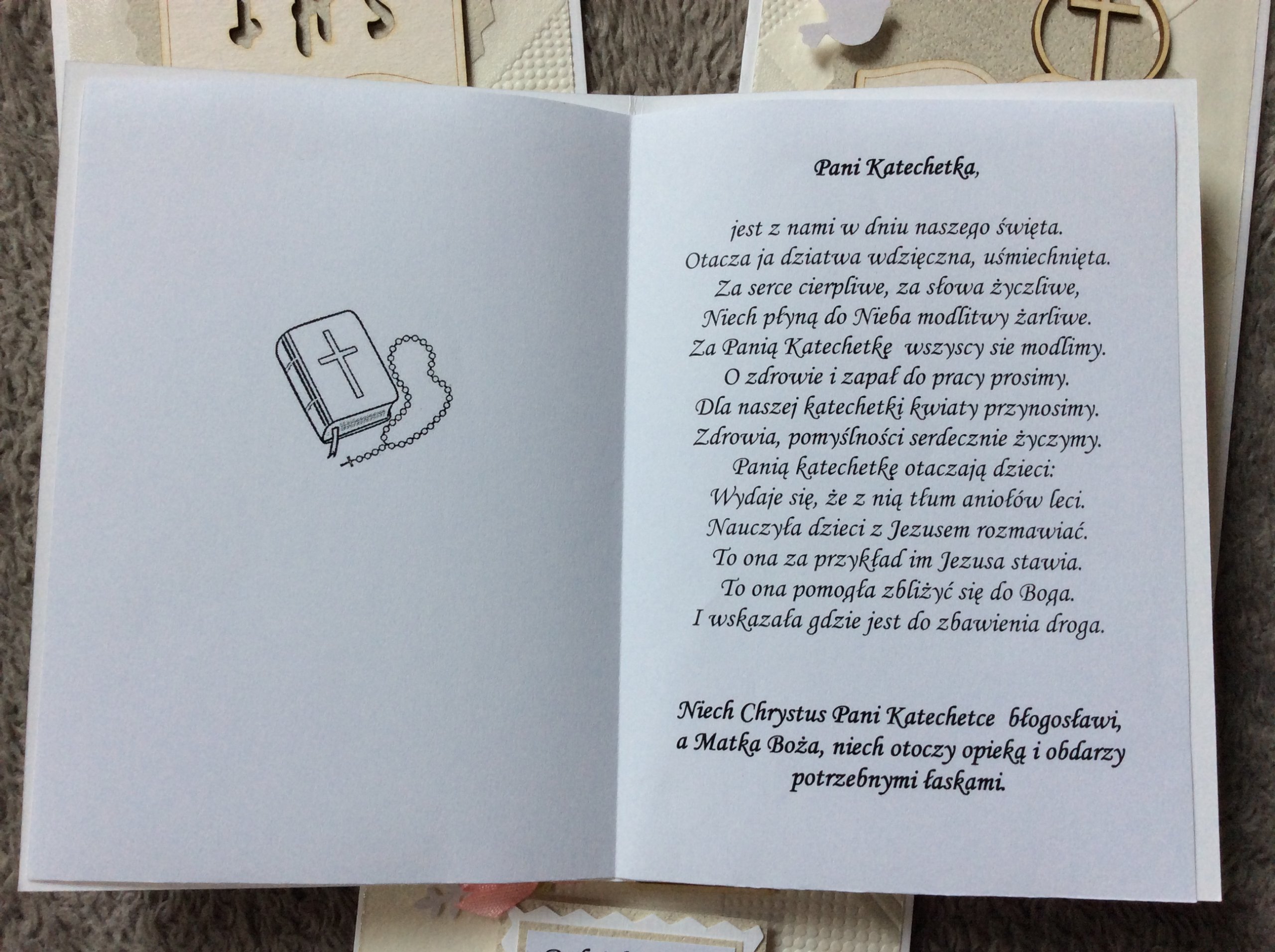 Podziękowanie Dla Katechetki Za Przygotowanie Dzieci Do Komunii Tekst Podziękowanie dla Księdza/Katechetki Komunia Św. - 7217816981