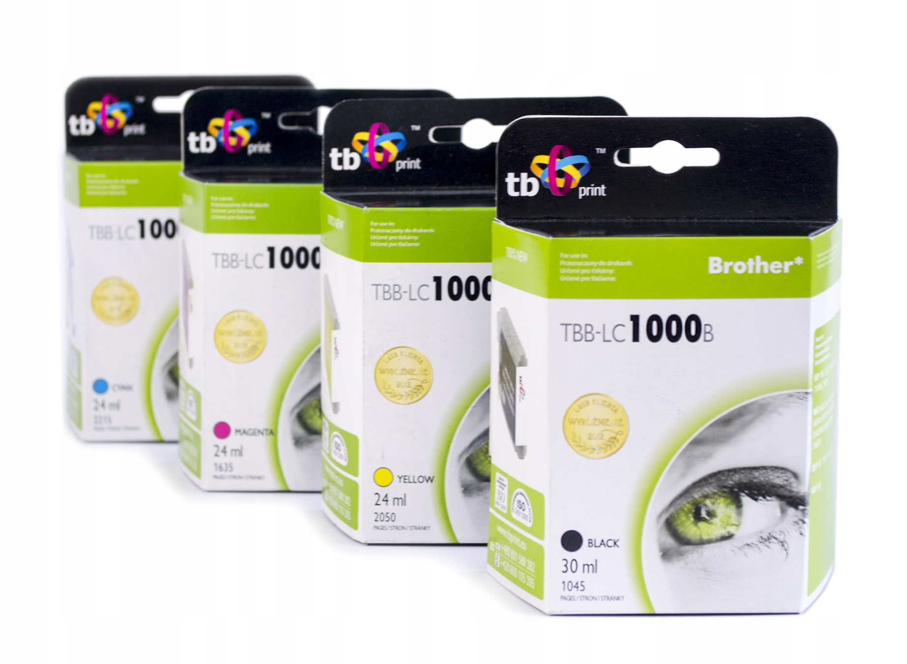 

4x tusz Tb Print Zestaw Brother LC1000 Cmyk