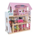 фото mini №1, Wooden lodge for dolls residence fabulous pink children for a gift