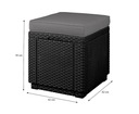 фото mini №5, Keter cube pufa corfu style+ cushion graphite