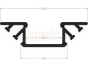 фото mini №6, Profile aluminum anodized to plume led backlight 13mm p7 1m