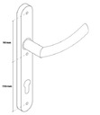 фото mini №6, Handle door external stainless steel proxima 92mm ds