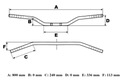 Руль motocyk 22mm хром, хромом сталь yamaha drag star 250 honda shadow 1258, купить запчасти