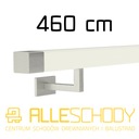 фото mini №1, Handrail wall-mounted wooden 40x40 460cm white inox
