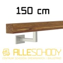фото mini №1, Handrail wall-mounted wooden 40x40 150cm oak color