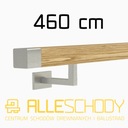 фото mini №1, Handrail wall-mounted wooden 40x40 460cm oak color