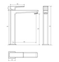 фото mini №5, Parma washbasin faucet high, chrome/ glossy white