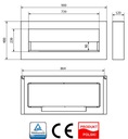 фото mini №11, Biofireplace black hull 90x40 with glass safe