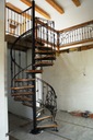 фото mini №1, Stairs curved spiral balustrady forged