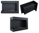 фото mini №4, Biofireplace angular black suspended delta left 700 glass effect glow